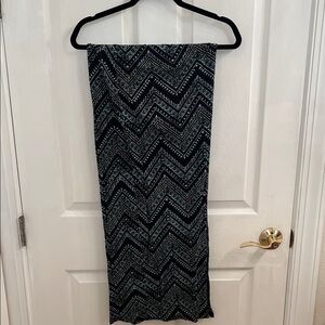 Material Girl Black and Gray Chevron Skirt